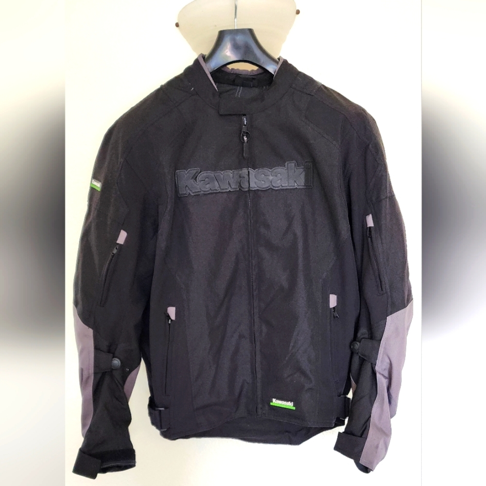 Kawasaki Original Equipment Manufacturer (OEM) Riding Jacket- Black,Men's Large